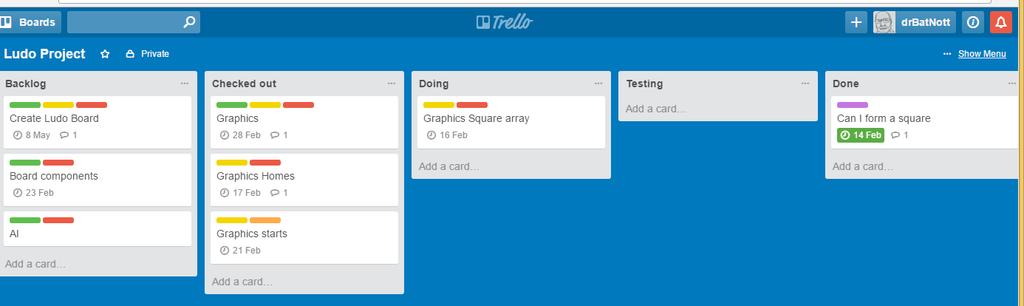 I can now mark this test As completed on the Trello Notice I have