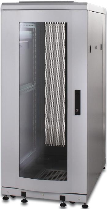 19" Server Cabinets 19" Server Cabinet with glazed front door The DIGITUS server cabinets are especially suitable for server and switches with high installation depth.