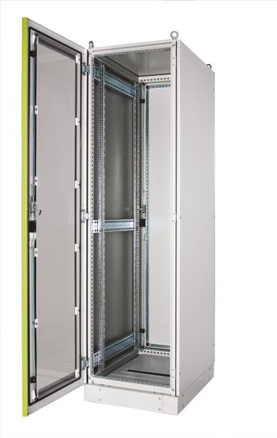 19" Industrial Cabinets DIGITUS 19" Network cabinet IP 55 1,5mm 2,0mm sheet steel, powder coated Enclosure frame-closed form:1.5mm Door(s):2mm Cover:1.5mm Side panels:1.5mm Gland plates, three part:1.