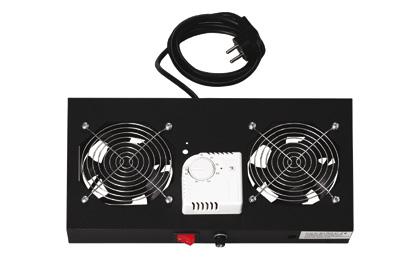 adjustable from 0 35 C 205913 / DN-19 FAN-6-42U For cabinets with 600mm width, 6 fans, grey color RAL 7035 205906 / DN-19 FAN-6-42U-SW For cabinets with 600mm width, 6 fans, black color RAL 9005