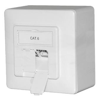 Outlets DIGITUS CAT 6 De Embedded certified wall outlet, design compatible, flush mounted According to Link Performance Class E, 1 Gbit Ethernet CAT6 De Embedded certified Up to 250 MHz Design