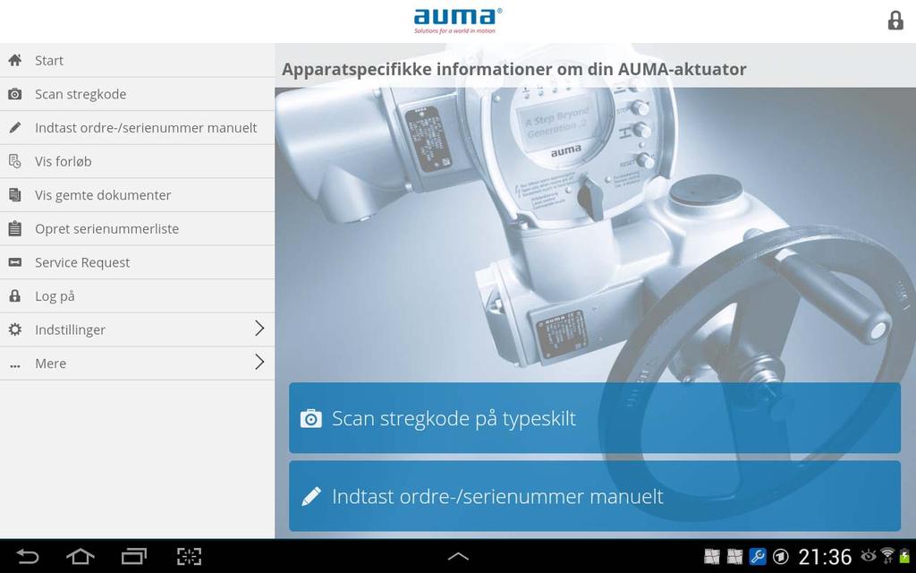 FURTHER COMMUNCATION OPTIONS - OFFLINE AUMA App