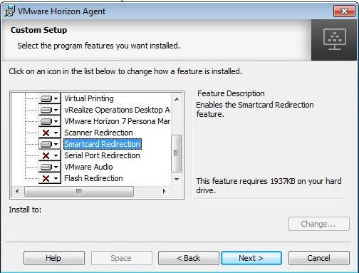Installing the VMware Horizon View Agent The VMware Horizon View agent needs to be installed on: All virtual desktops managed by the VMWare vcenter All virtual desktops used as a template for