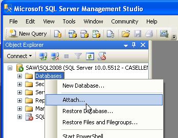exe Step 3: Attach Caselle databases Use the Microsoft SQL Server Management Studio to attach the Caselle databases, then update the Start In directory for Clarity applications.