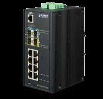 L2+ Industrial 8-Port 1/1/1T + 2-Port 1/1X SFP + 2-Port SFP+ Managed Ethernet Switch Physical Port 8 1/1/1BASE-T Gigabit Ethernet RJ45 ports 2 1/1BASE-X mini-gbic/sfp slots for SFP type auto
