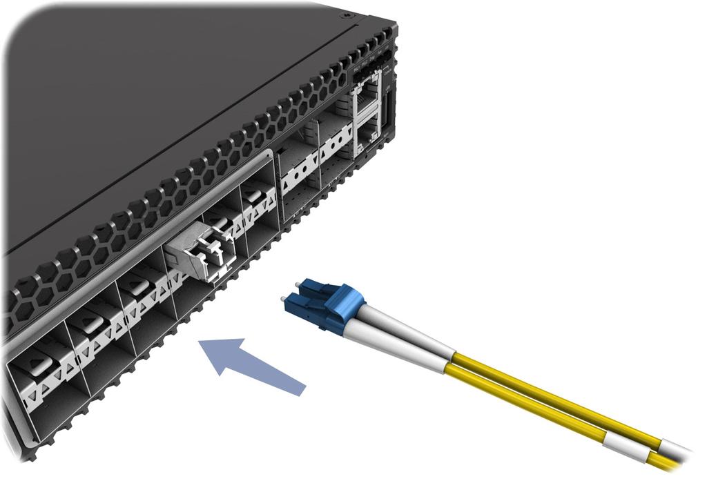 Chapter 5 Port Connections How to Connect to SFP/SFP+ Fiber Optic Ports Warning: When selecting a fiber SFP/SFP+ device, considering safety, please make sure that it can function at a temperature