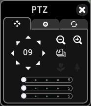 2.4 Using the PTZ Control Panel You can pan, tilt and zoom PTZ cameras locally using the PTZ Control Panel, as well as create preset points and start tour.