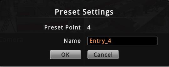 How to Create / Modify Preset Points 1. On the Live View screen, move the mouse over the bottom of the screen to display the Menu Panel, then click.