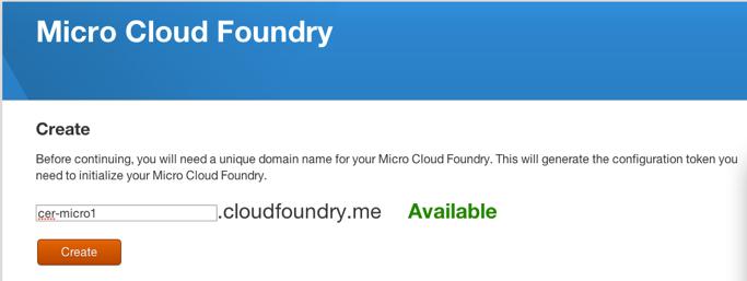 Select a domain name *.cloudfoundry.