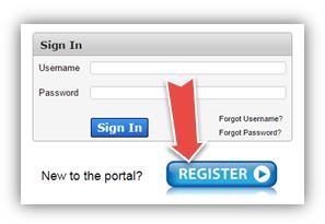 1. To create a portal user account, access the portal at: https://hhsportal.hhs.state.tx.us/iam/portal and select Register. 2. On the Self Registration screen: a. Select a user type. b. Click on the?