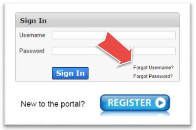 1. Select the Forgot Username or the