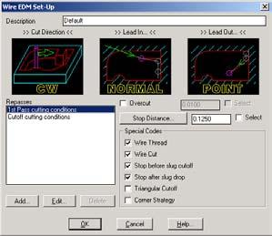 SS-Wire EDM SS-Wire EDM is a two-axis and four-axis wire EDM programming software for AutoCAD.