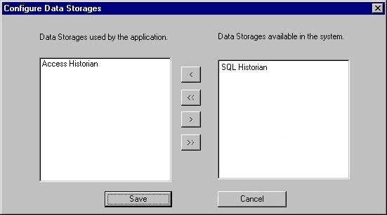 Using M-Collector Technical Bulletin 11 Figure 5: Data Storages Dialog Box 3. Select the data storages you want M-Collector to use. 4. Click < to move the selected data storage.