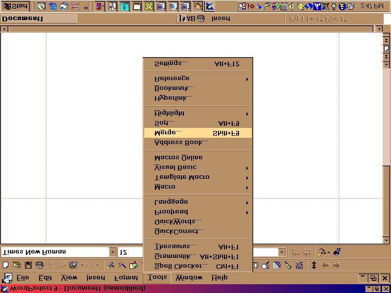 Then click once on Merge. This will open the Merge Menu Window, as shown below: The Create Document button.