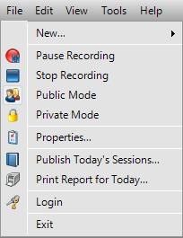 Print Report For Today The Print Report For Today command will allow the user to print a log report for all sessions