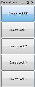 To switch to a specific camera using selection panel: 1. Select the menu item View>Camera Locks. A Camera Locks button panel will open. 2.
