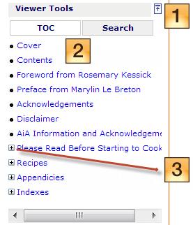 Online Viewer >> Viewer Tools >> TOC Click the arrow to expand/hide this section To go directly to a specific