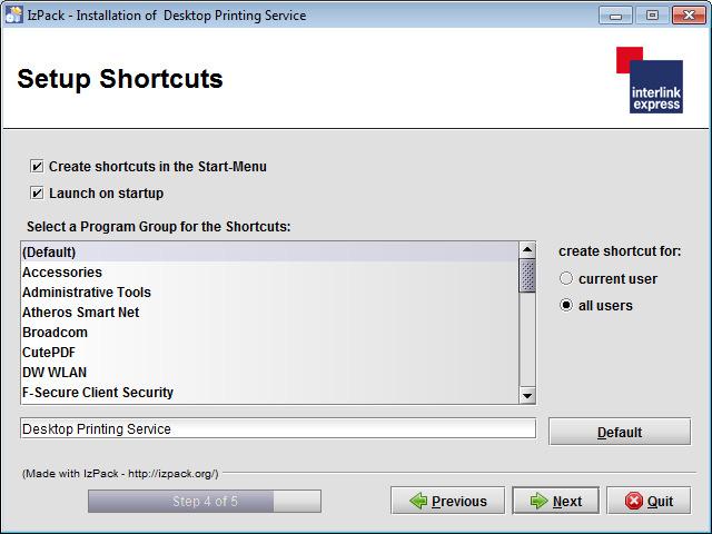 18.) The installer will create a shortcut in the start menu for you. Please ensure Launch on startup is ticked. 19.