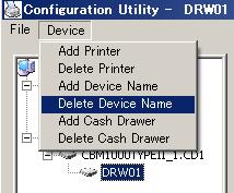 from the CashDrawer list of the Device view.