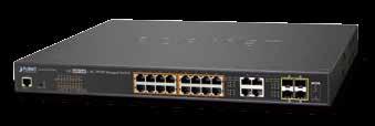 Ethernet A New Generation Ultra Managed Switch with Advanced L2/L4 Switching and Security PLANET is a cost-optimized, 1U, Gigabit Ultra Managed Switch featuring PLANET intelligent functions to