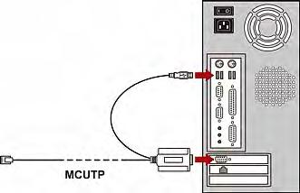 Chapter 2: Quick Start - OR - If using MCIM-PS2 or PS/2 MCUTP cable: a. Plug the MCIM or MCUTP's PS/2 mouse connector into the computer's PS/2 mouse port. b.