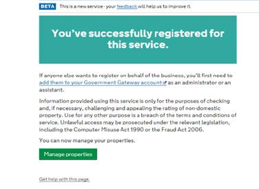 Step 10 Once you have completed the registration process Now you need to select Manage properties NB For clients