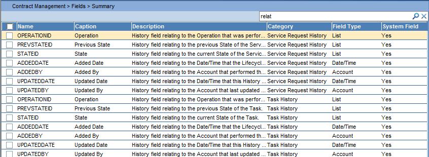 Introduction Searching Summary Screen Filters The Search field is located on the far right of the System Management Service's summary screens, below the Operations Area.