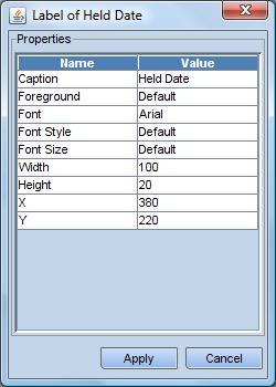 SYSTEM MANAGEMENT USER'S GUIDE Changing Label Properties When designing a screen you can modify the properties of all components within the screen. Right-click on the label of a field to change it.