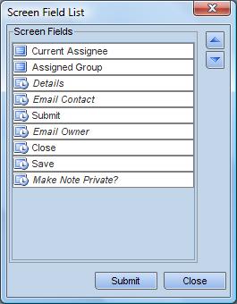 37. Screen Management Select Set Tab Order on the Operations Area to set the Field tab order easily. The fields in the Screen Field List are shown in their tab order.