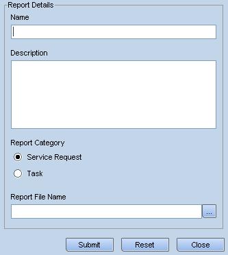 75. SYSTEM MANAGEMENT USER'S GUIDE 1 Click Add Report on the Operations Area. The following screen will be displayed. Figure 190: Adding a Report Enter a Name and a Description for the Report.