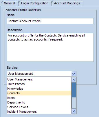 Figure 22: Adding an Account Profile 2 Enter a Name and Description for the Account Profile.