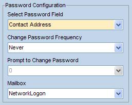 5. SYSTEM MANAGEMENT USER'S GUIDE Password Configuration and Rules 1 To set the Password Configuration: Select the field to be used as the initial Password Specify the frequency by which a Password