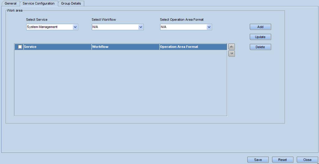 11. Account Manager Service Configuration tab Select the Service Configuration tab.