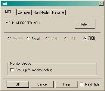 KD30 Init Window (1/2) Step 3. Now click the Run Mode tab Step 1.