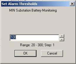 detectors are available for programming in the Alarm Thresholds settings tab Each detector can be set from 20 to 300 volts dc which adds flexibility in applying the feature see Application Example