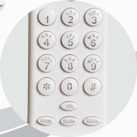 faceplate Flash, Pause Redial, Hold Backlit keypad Message waiting indicator Desk or Wall