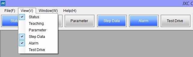 It is possible to display parameters and step data as shown below.