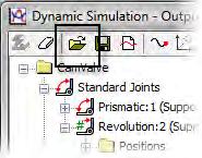 7. In the Dynamic Simulation - Properties dialog box, click OK. The graph changes to red. 11.