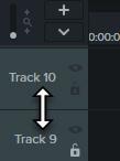 An unlimited number of tracks can be added to the timeline. To perform this action... Add a Track 1. Click to add a track to the timeline. -Or- 2.