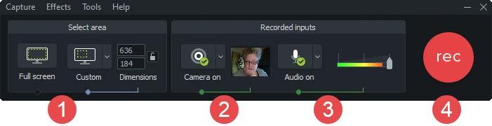 Record the Screen With Camtasia Recorder, you record exactly what you want: the entire screen, specific dimensions, a region, a window, or an application.