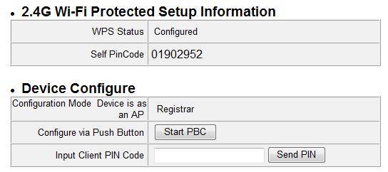 IV-3. WPS Settings Wi-Fi Protected Setup is a simple way to establish connections between WPS compatible devices.