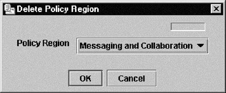 5. Enter the name of the new policy region in the New Policy Region Name text box.