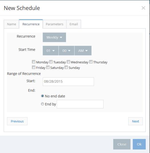 SCHEDULE REPORTS You can now schedule reports and receive them via email daily, weekly, monthly, or yearly. To schedule a report, you must first create a report and save it.