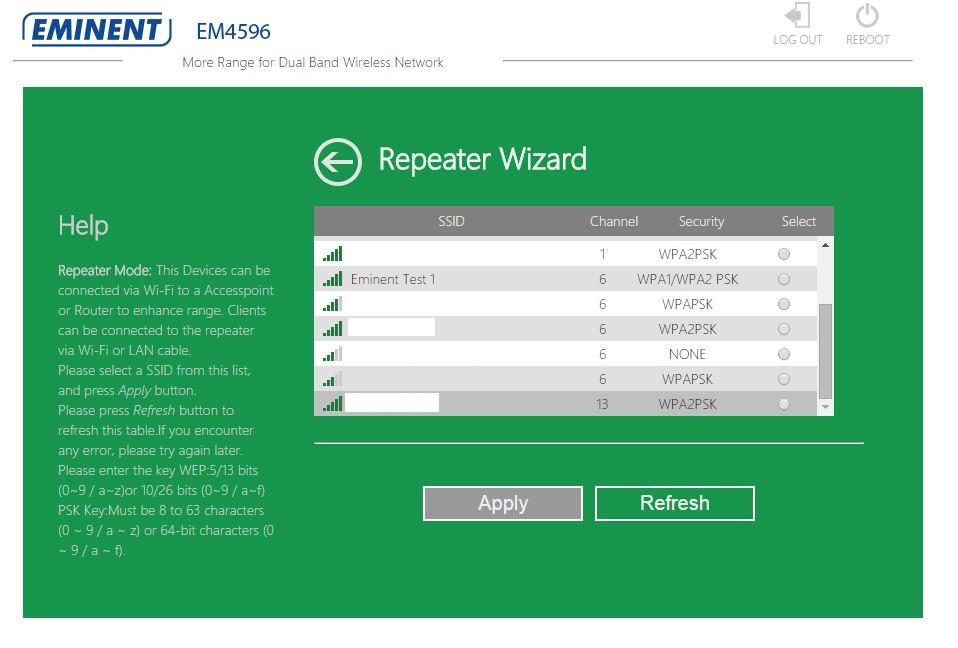 10. Select Repeater Wizard from the menu. 13 ENGLISH 11.
