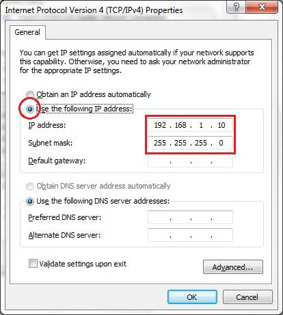 1.1 Considerations for Wireless Installation 5 Select Use the following IP address and enter an IP address that is different from the AT-MWS600AP/AT-MWS900AP and Subnet mask, then click OK.