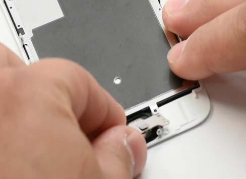 Step 23: Insert the home button bracket from the front panel.