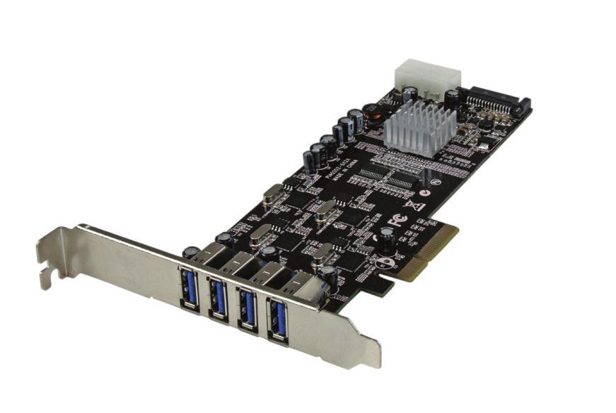 4 Port PCI Express USB 3.0 Card with 4 Dedicated Channels - UASP - SATA/LP4 Power PEXUSB3S44V *actual product may vary from photos DE: Bedienungsanleitung - de.startech.