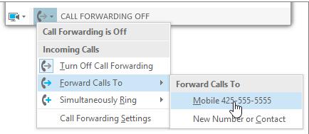 To turn off call forwarding, select Turn Off Call Forwarding. 1.