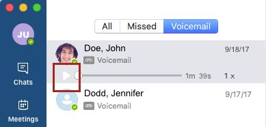 The application will display a list of voicemail messages. 2. Then click on Voicemail.