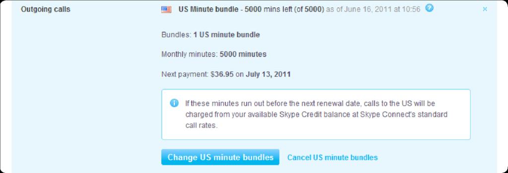 6. Enter the new number of bundles you think you will need. The total cost of the bundles per month will automatically be displayed.